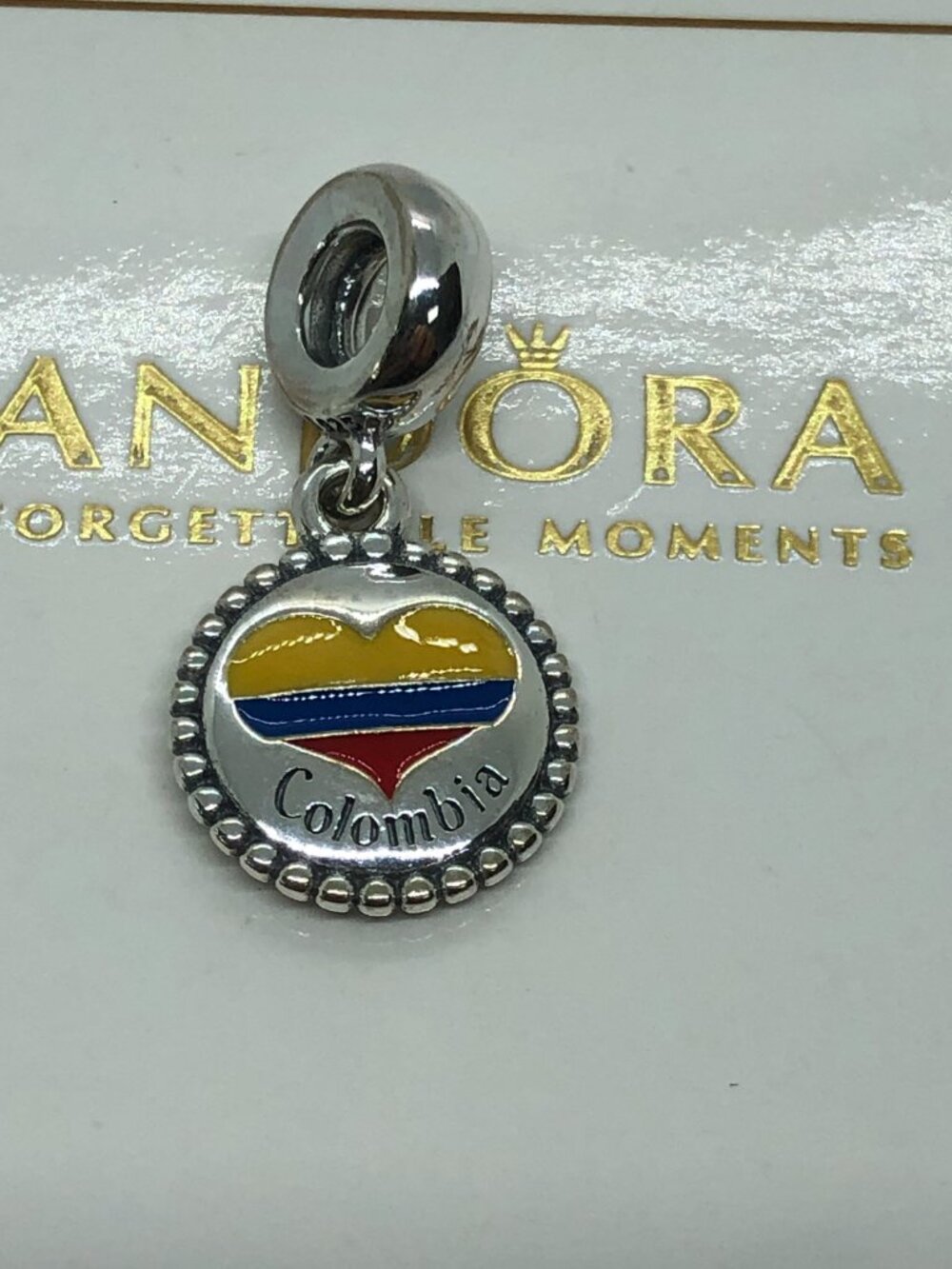 ✨🔥Pandora Colombia Flag Charm S925 Silver with box